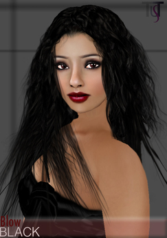 Second Life Marketplace - TuTy's - BLOW long flexi hair - Black